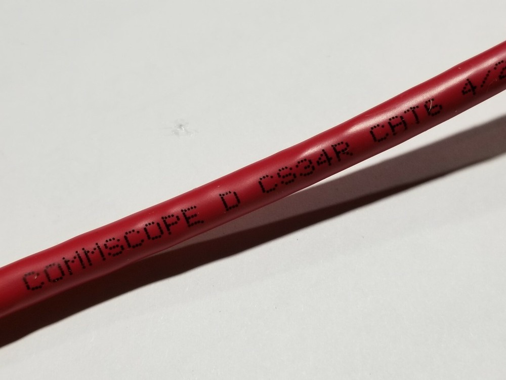 Commscope CS34R 23/4P Cat6 U/UTP WebTrak Riser Network Ethernet Cable Red /100ft