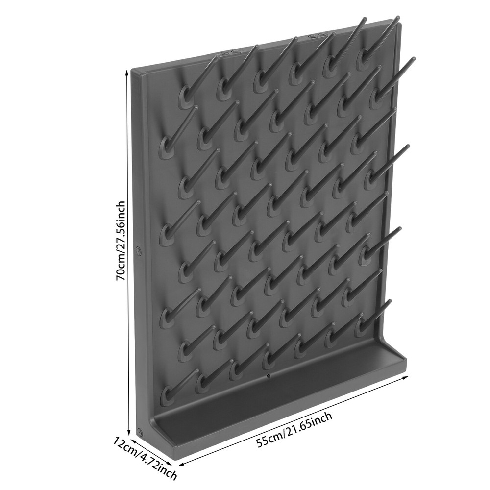 Grey Lab Removable Glassware Drying Rack Bottle Drying Rack PP Draining Rack