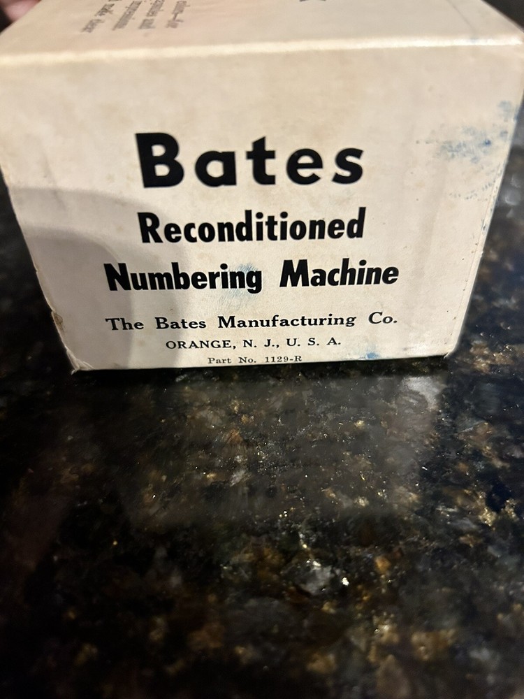 Vintage Bates Numbering Machine 5 Wheels Style E Automatic Numerical Stamper