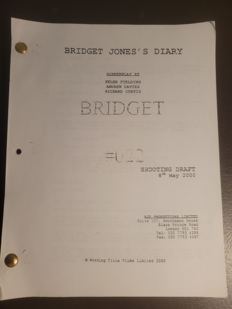 Bridget Jones's Diary Shooting Draft - May 8, 2000 Screenplay