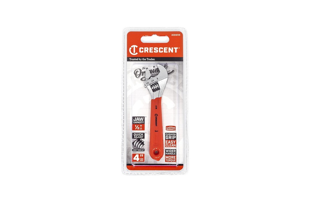 Crescent 4" Adjustable Cushion Grip Wrench - Carded - AC24CVS