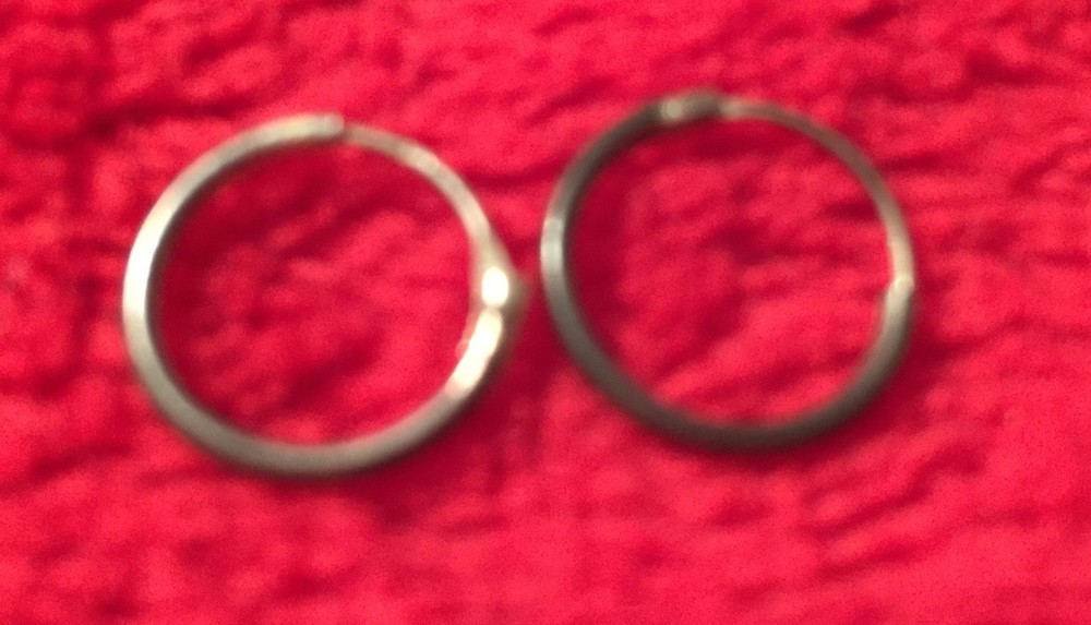 Vintage Tiny Silvertone Hoops Tarnished Very Dainty
