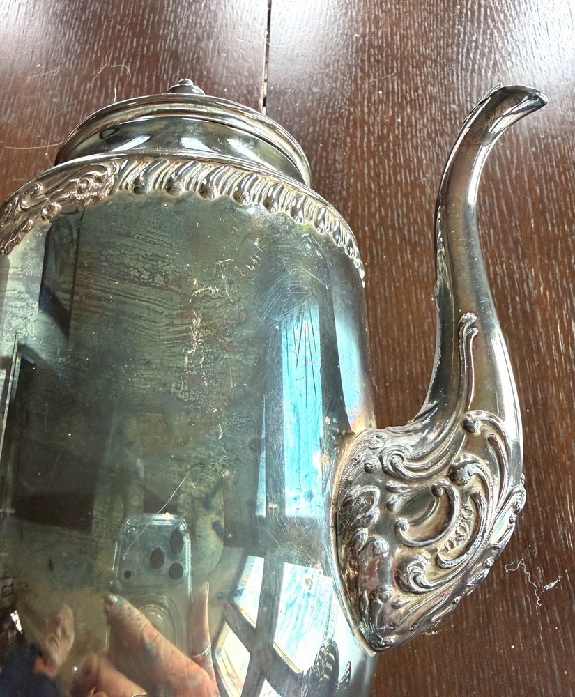 Vintage Four Piece Coffee Set - Silver Plated Over Copper