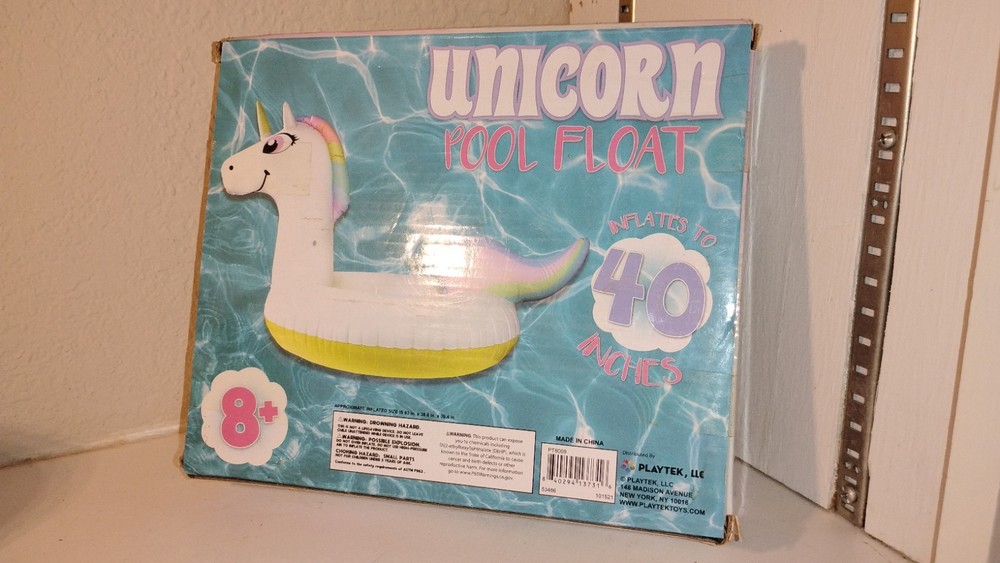 Unicorn Pool Float Inflatable To 40" w/ Repair Patch