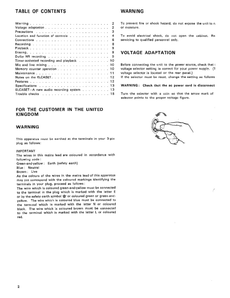 Sony EL-5 Elcast Deck Owners Manual
