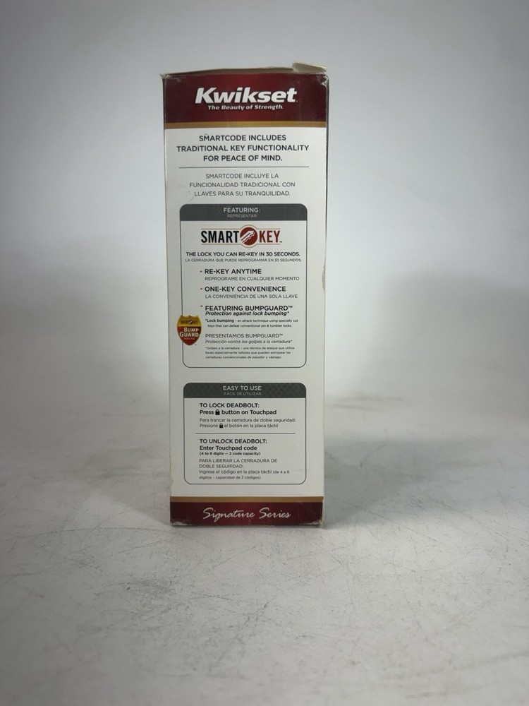 Kwikset SmartCode Silver Satin Keyless Touchpad Deadbolt Lock Front Door