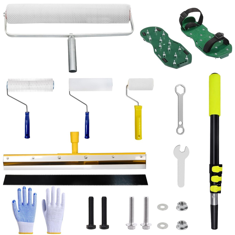Self-Levelling Cement Tool Kit, Epoxy Floor kit, Spike Roller for Self Leveli...