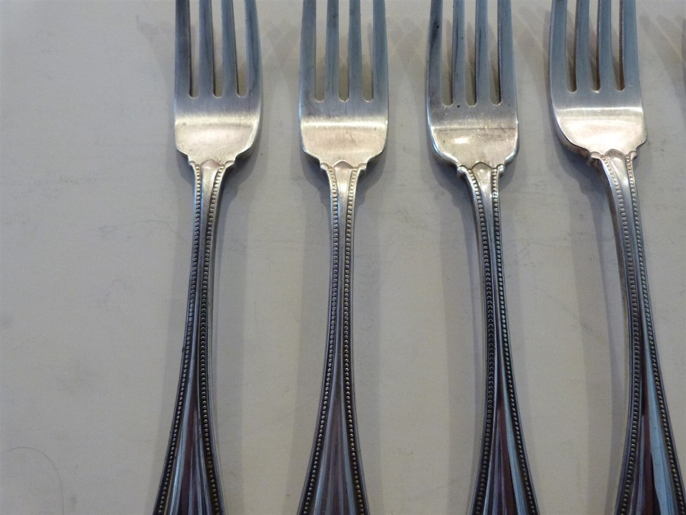 5 VINTAGE Oneida Silverplate ARBOR / HARMONY DINNER FORKS 7.5"