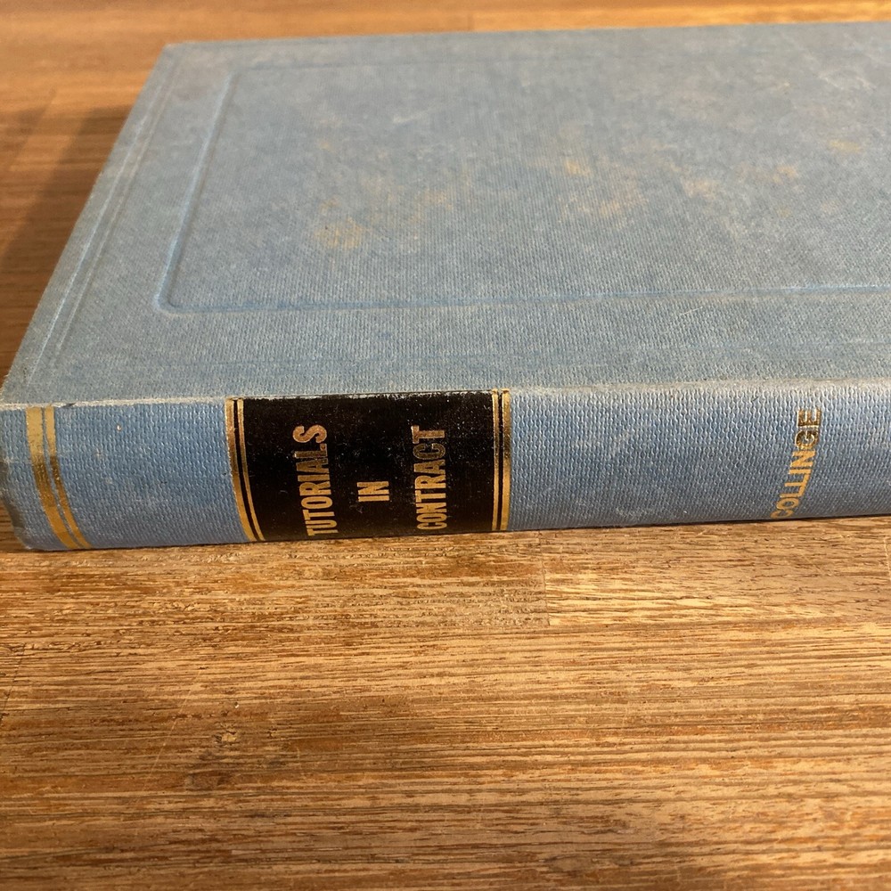 Tutorials in Contract by J.G.Collinge, 1974 Hardback  2nd Edition
