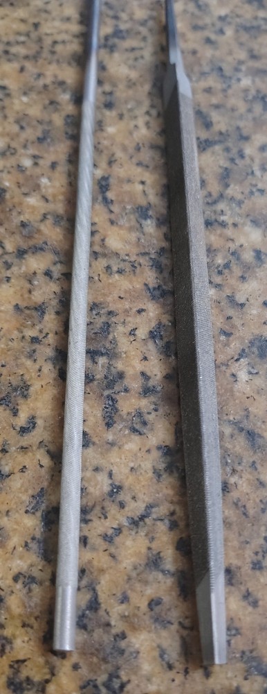 🗽2 FILES .15 DIA & 5/16" TRIANGULAR X 6" EXCELLENT CONDITION