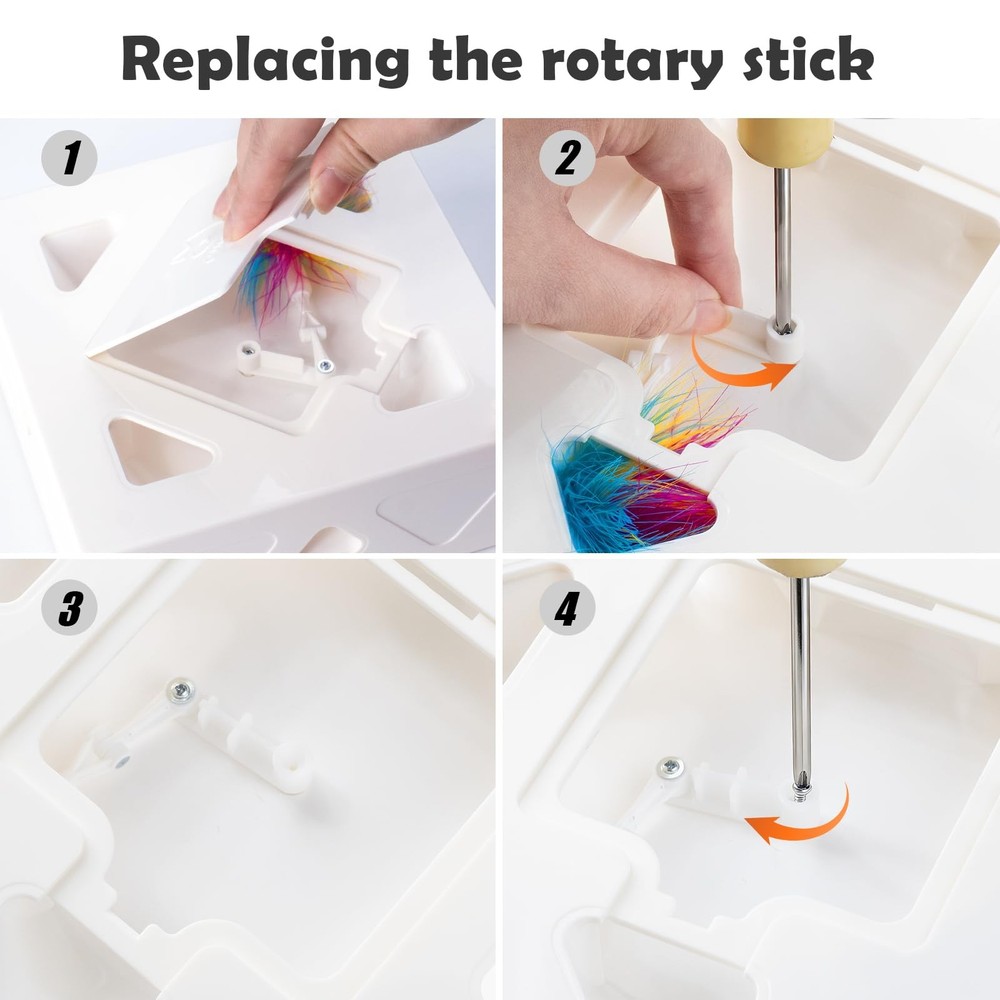 Migipaws Upgrade Rainbow Feather Replacement for Automatic Refill, Colorful