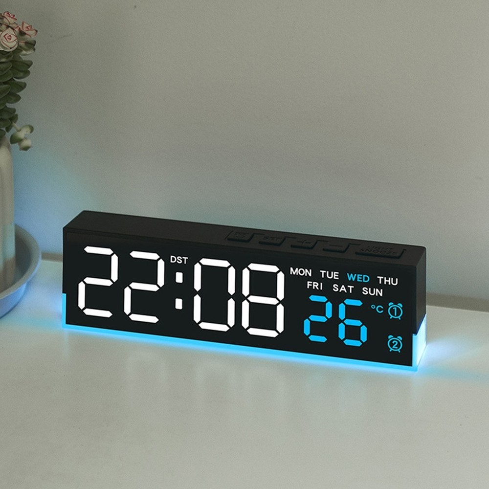 Daily Use Nighttime Alarm Clock Ambient Lighting Multi-functional Display