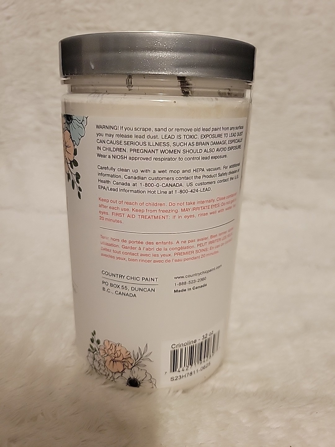 Country Chic Chalk Style All In One Home Decor Paint 32 oz Color: Crinoline