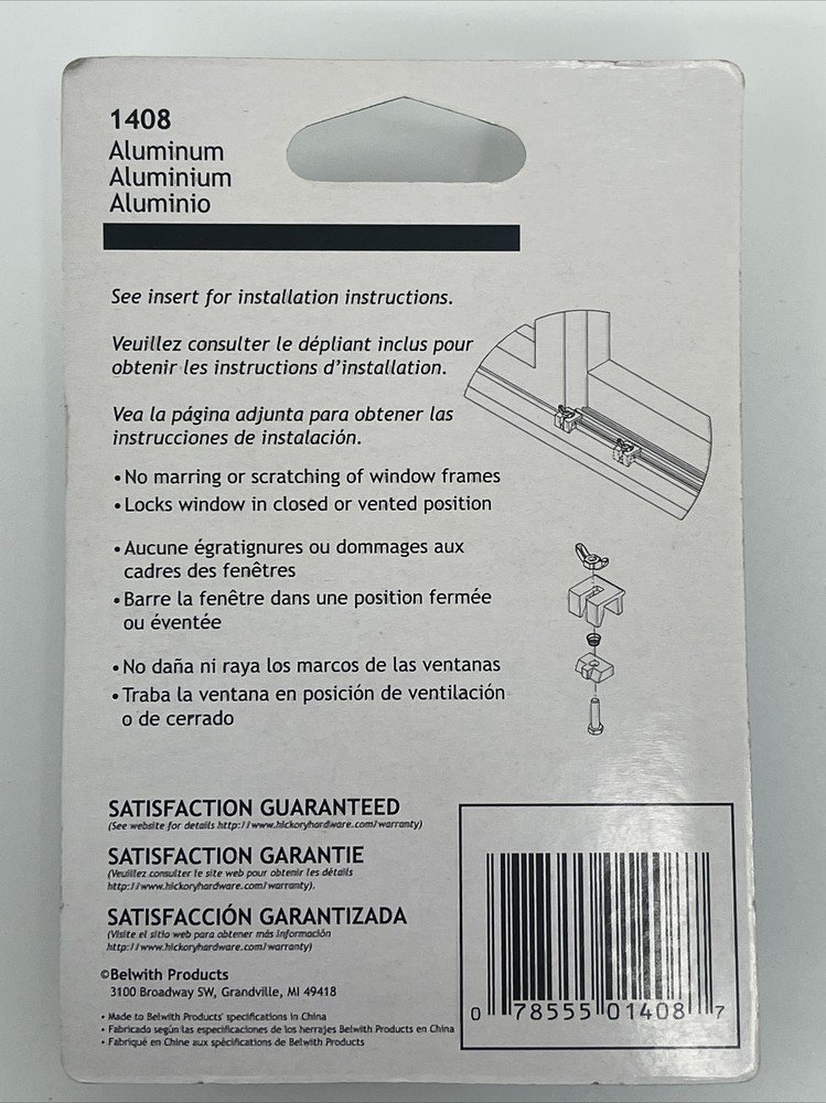 2-Pack Sliding Window Security Slide Stops Non-Marring Locks,First Watch 1408