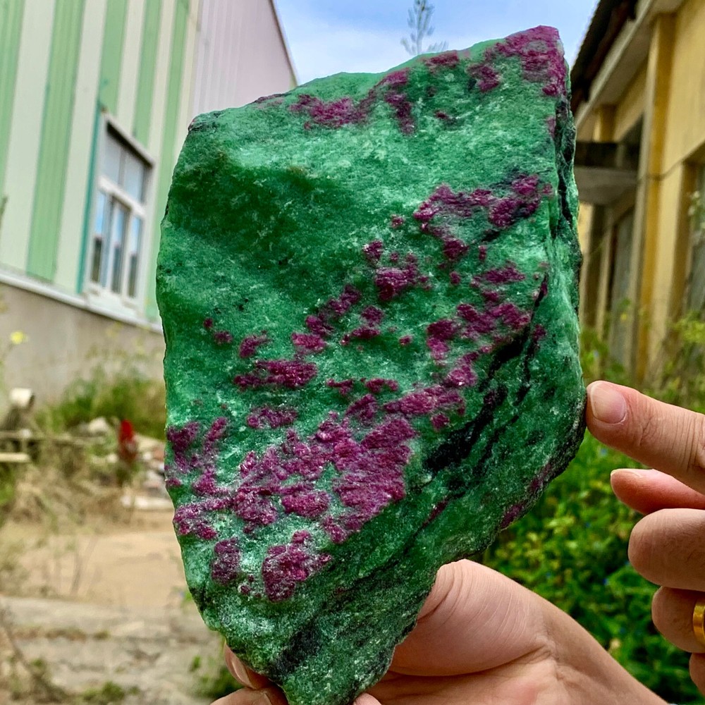 3.77LB Natural green Ruby zoisite (anylite) crystal sample Healing