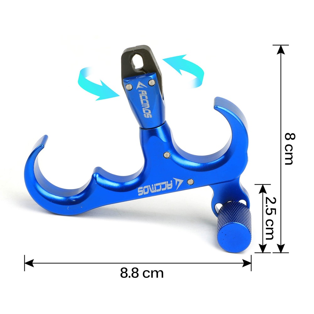 4 Finger Release Aids Thumb Trigger D Loop Ring Compound Bow Hunt Archery Shoot