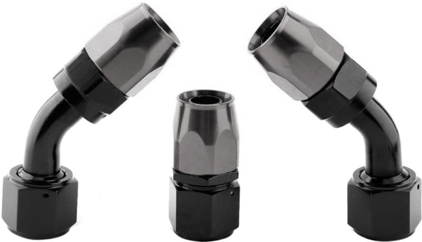 Black 10AN Turbo Return Oil Hose Drain Feed Line Flange T3 T4 T04E T70 T60 GT35