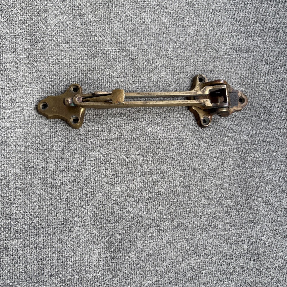 Antique Solid Brass Hotel Style Door Security Latch