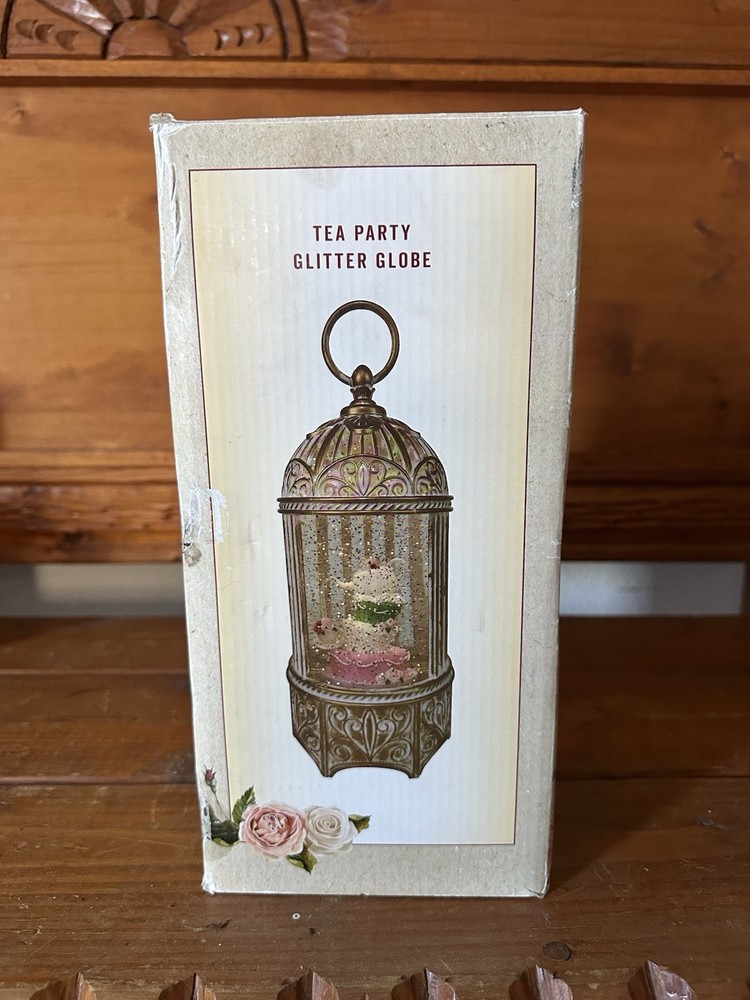 Cracker Barrel Tea Party Glitter Globe (new)