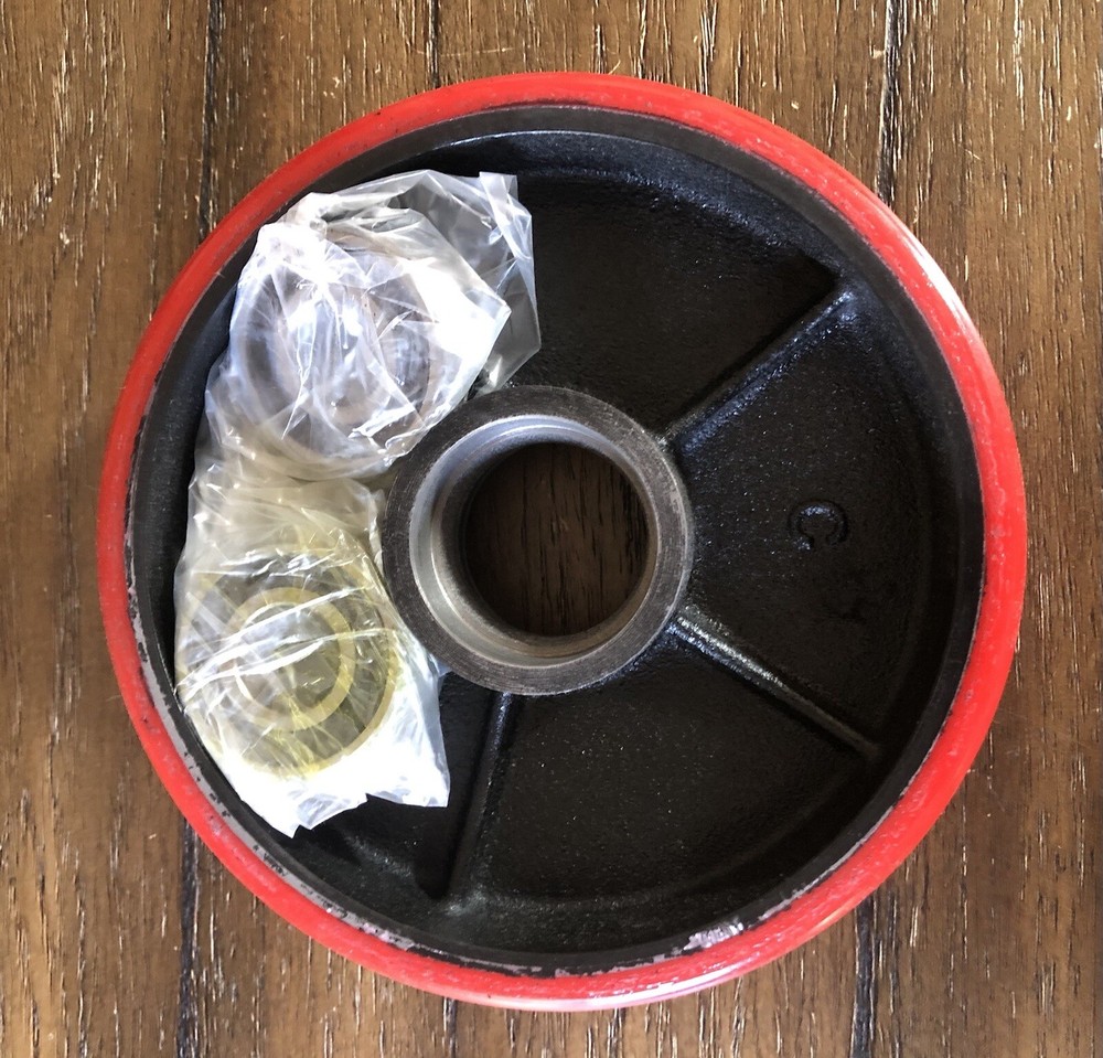 Pallet Jack Steer Wheel Caster Solid Ultra Polyurethane (New/Open Box)