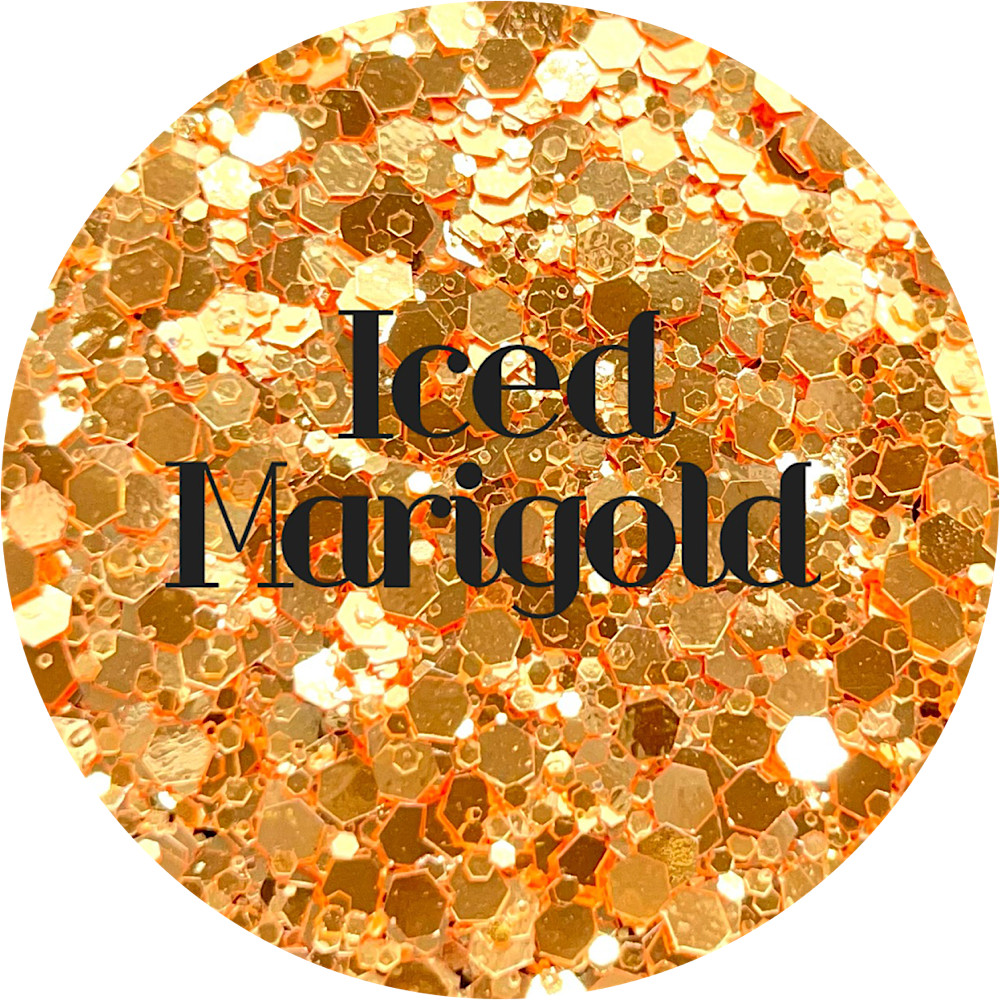 Premium Polyester Glitter - Orange Chunky Mix