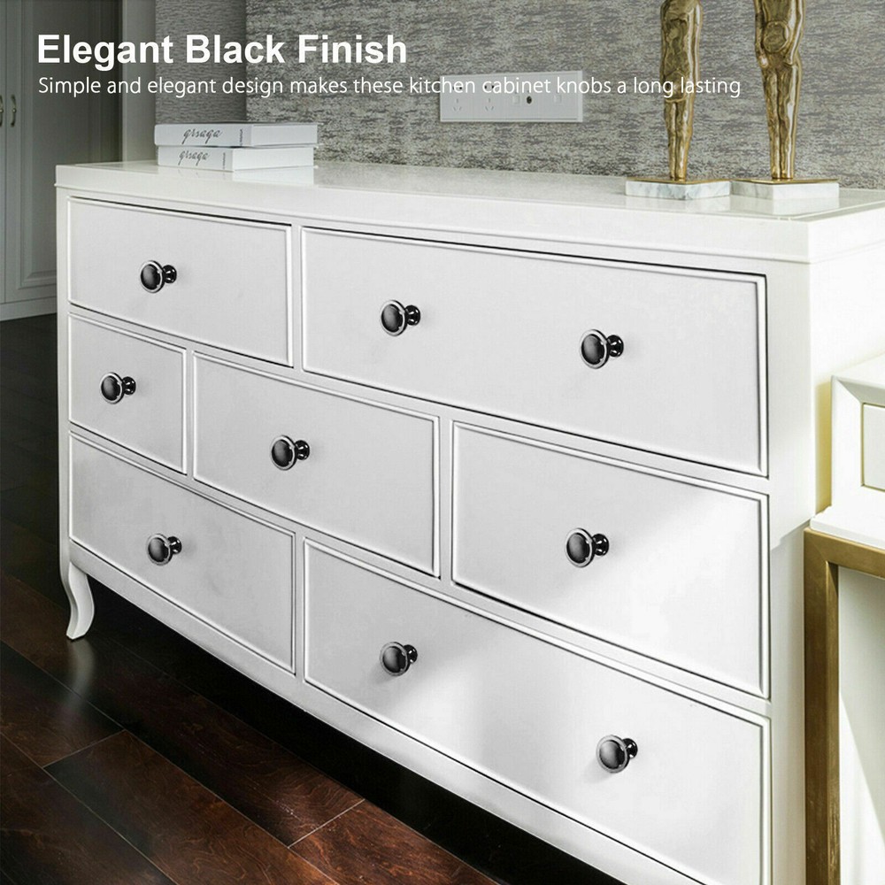 30 Pack Black Cabinet Handles Kitchen Drawer Knobs Dresser Door Hardware Pulls