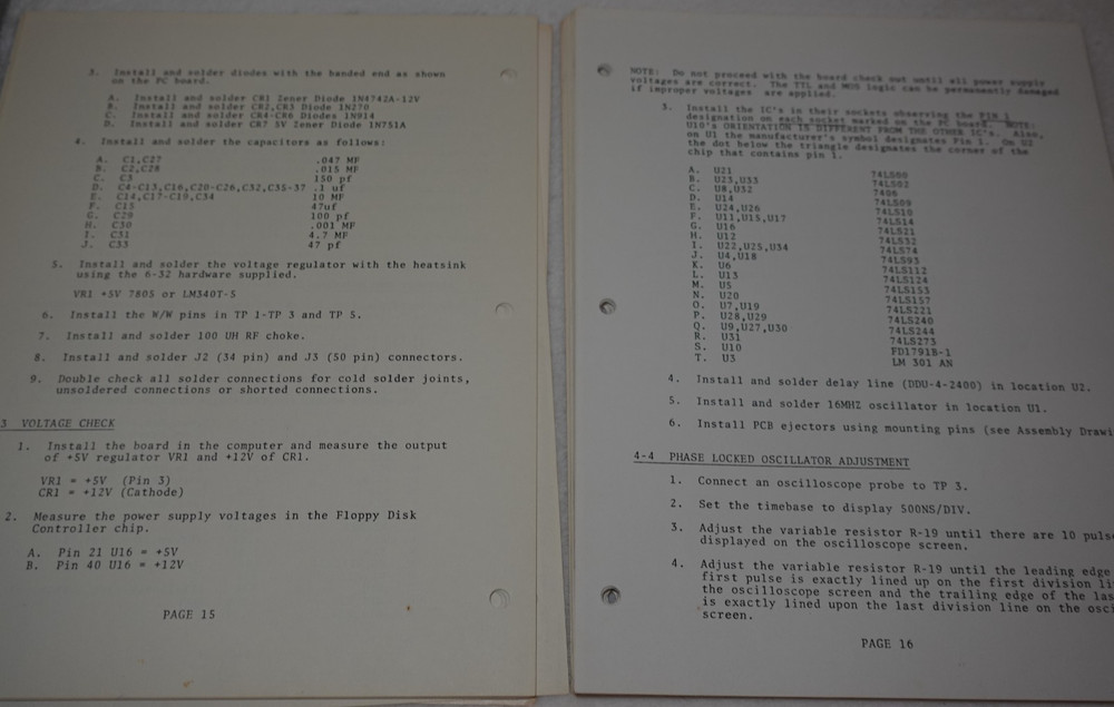 Versafloppy II Floppy Disk Controller SD Systems Syntech Vintage Publications