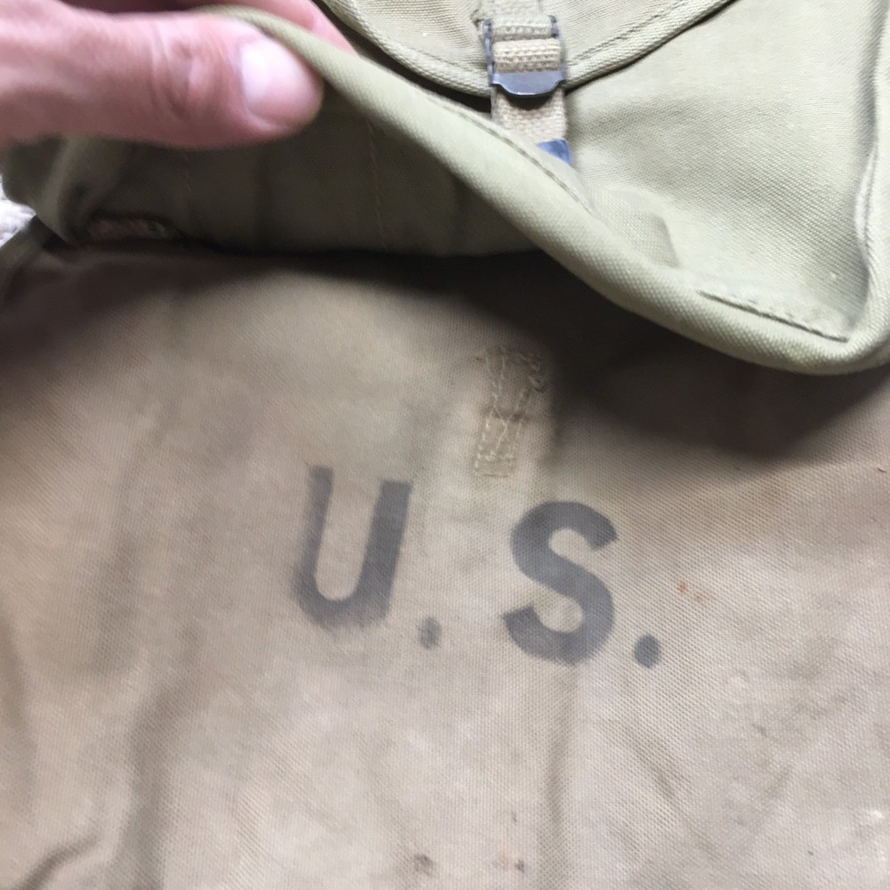 Original WW2 Dated US Army Haversack Marked 1942 Infantry Backpack 40s