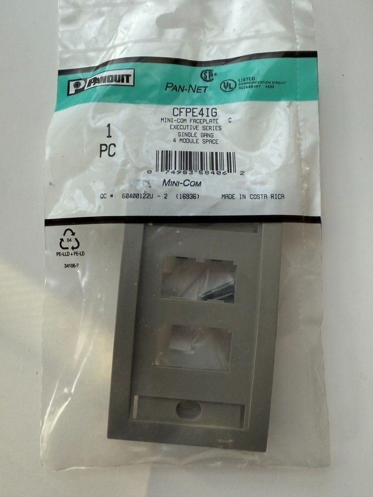 Panduit Inserts Cat 3 Cat 5e Cat 6 Coax Faceplates Bundle