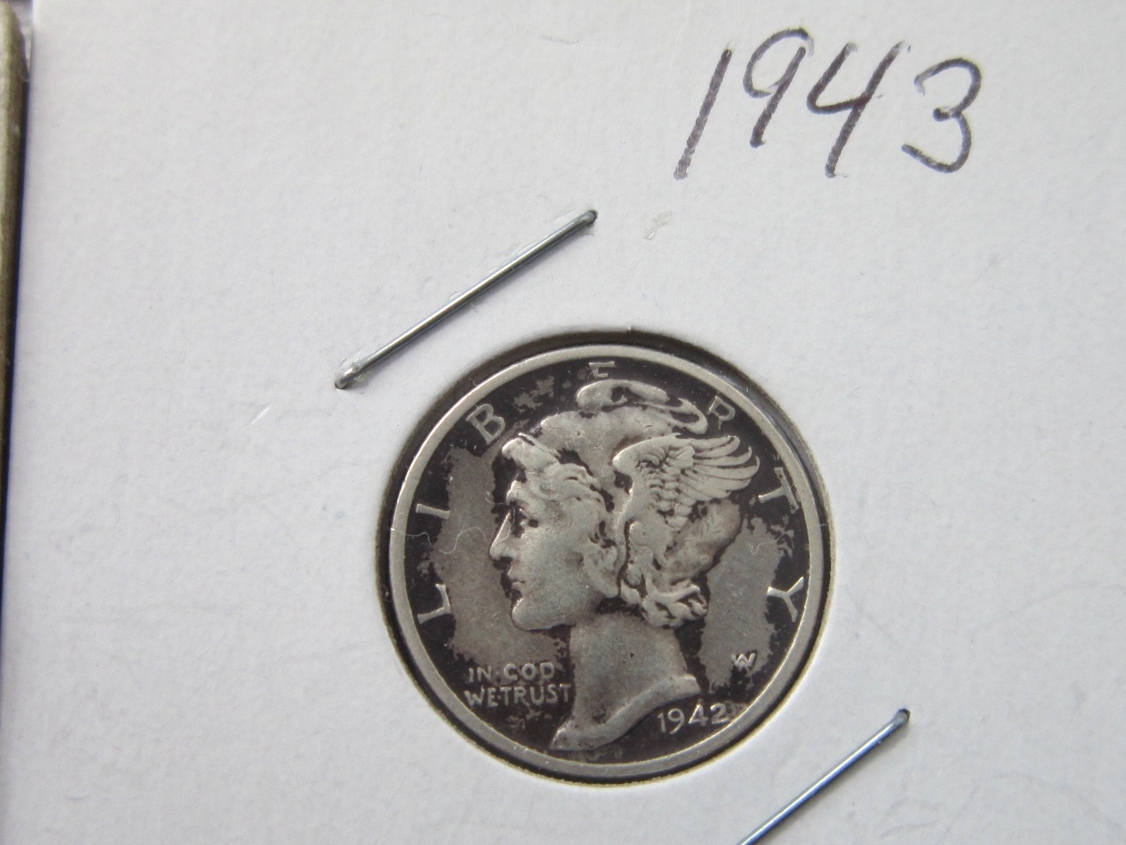 Five 1943 WALKING LIBERTY Half Dollar Silver Coins & FIVE 1943 Mercury Dimes