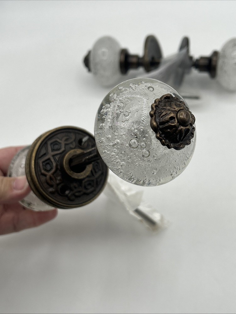 TWO Bubble Glass Knob Pull Decorative Door Knobs Hardware by Hobby Lobby
