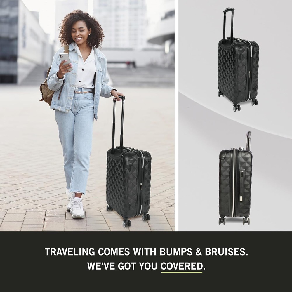 Diamond Tower Collection Lightweight Hardside Expandable 8-Wheel Spinner Trav...