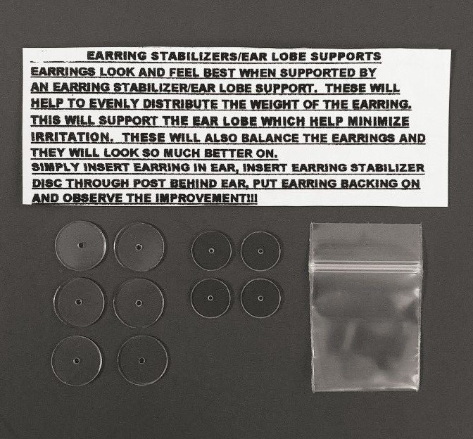 NEW-EAR LOBE SUPPORTS -2 SIZES -LARGE & RARE SMALLER COMBO PACK- SOLVES DROOPING