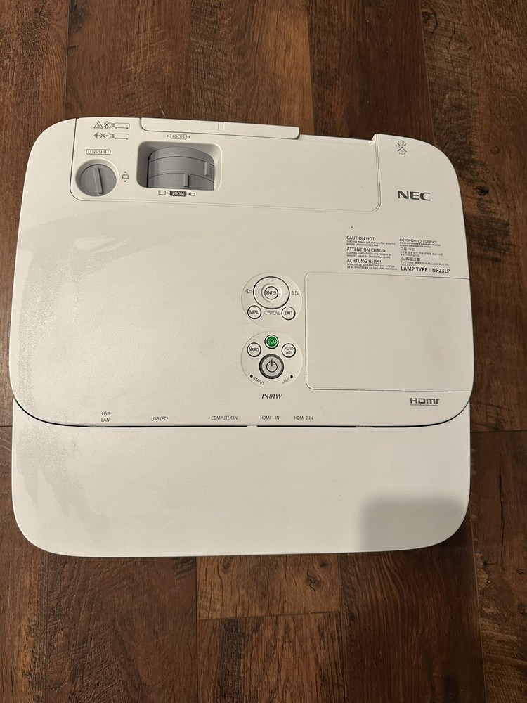 NEC P401W 3LCD Projector HDMI & Chief ceiling mount