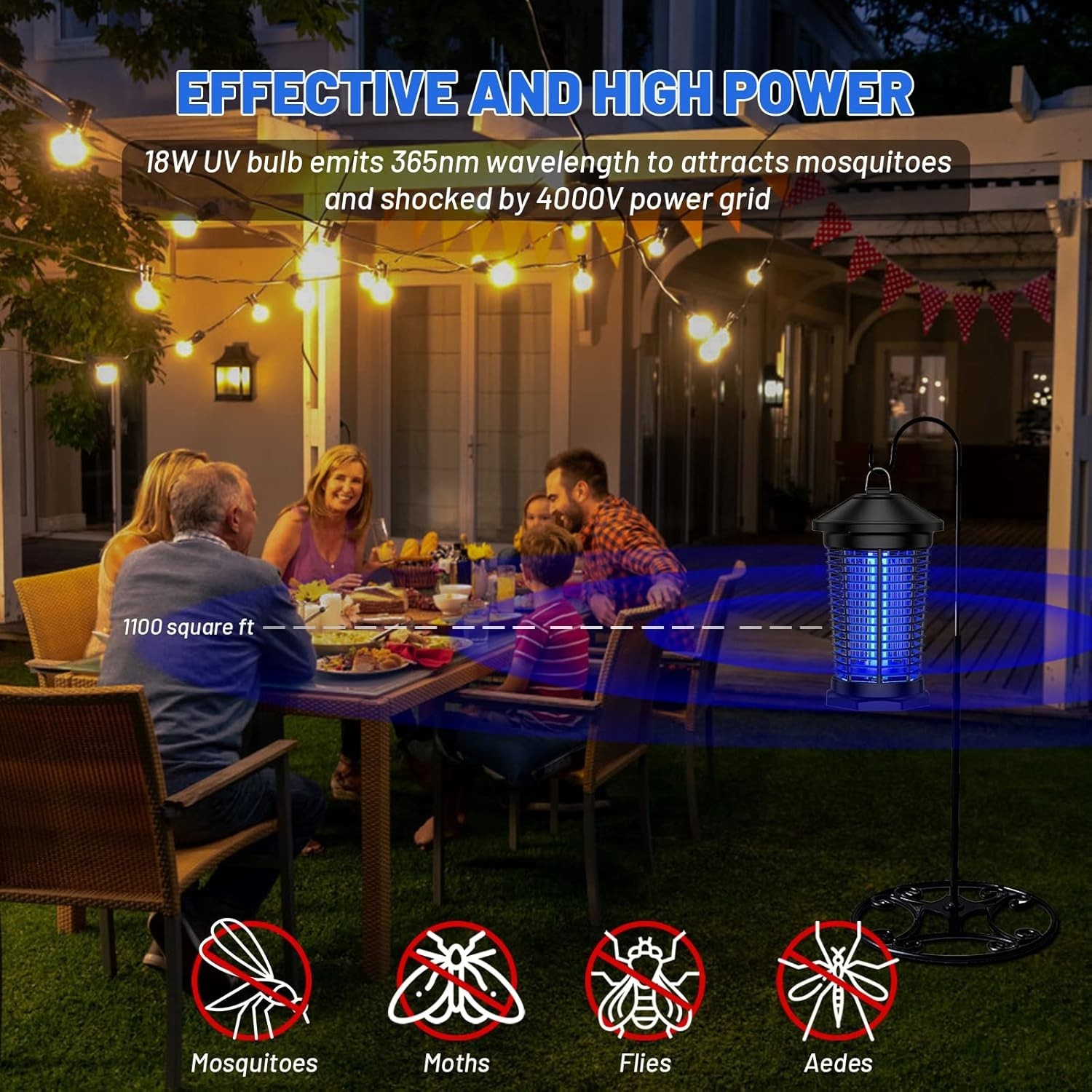 Bug Insect Zapper Killer Indoor Outdoor Outdoor Electric Mosquito Zapper