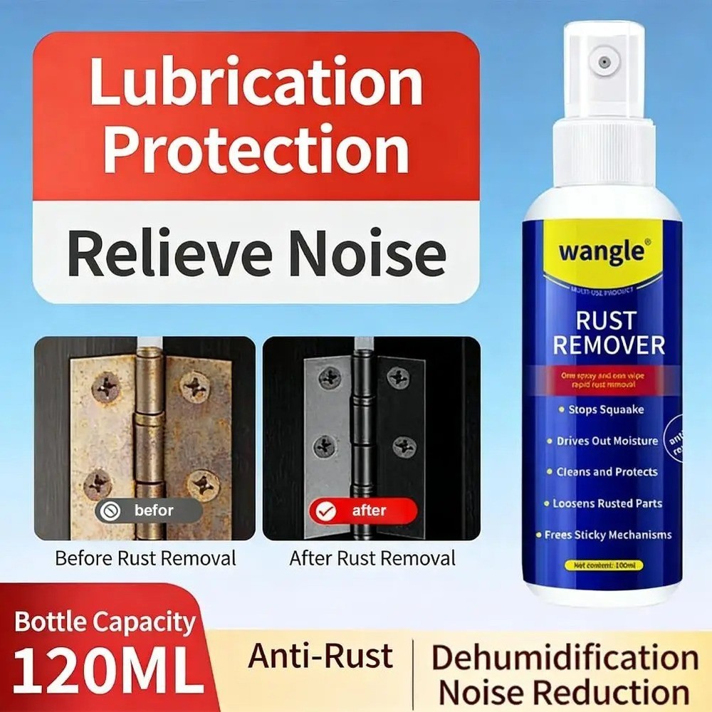 Wangle Rust Remover, Anti-Rust Lubricant Spray & Rust Remover Easy Application