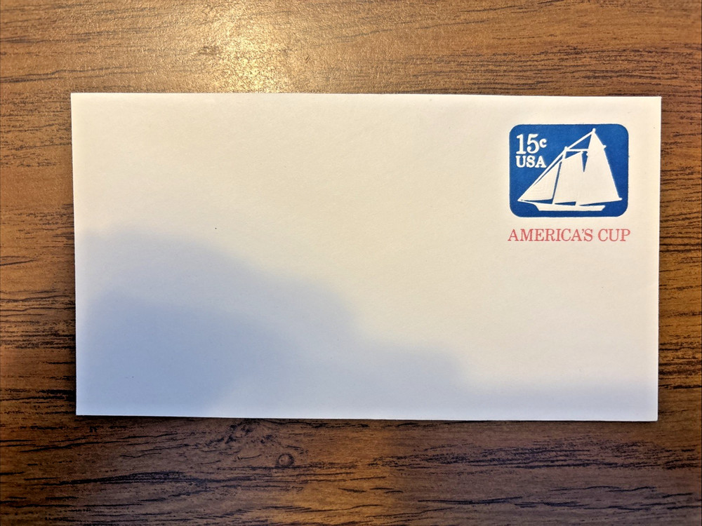 1980 15c America's Cup Stamp Envelope #U598