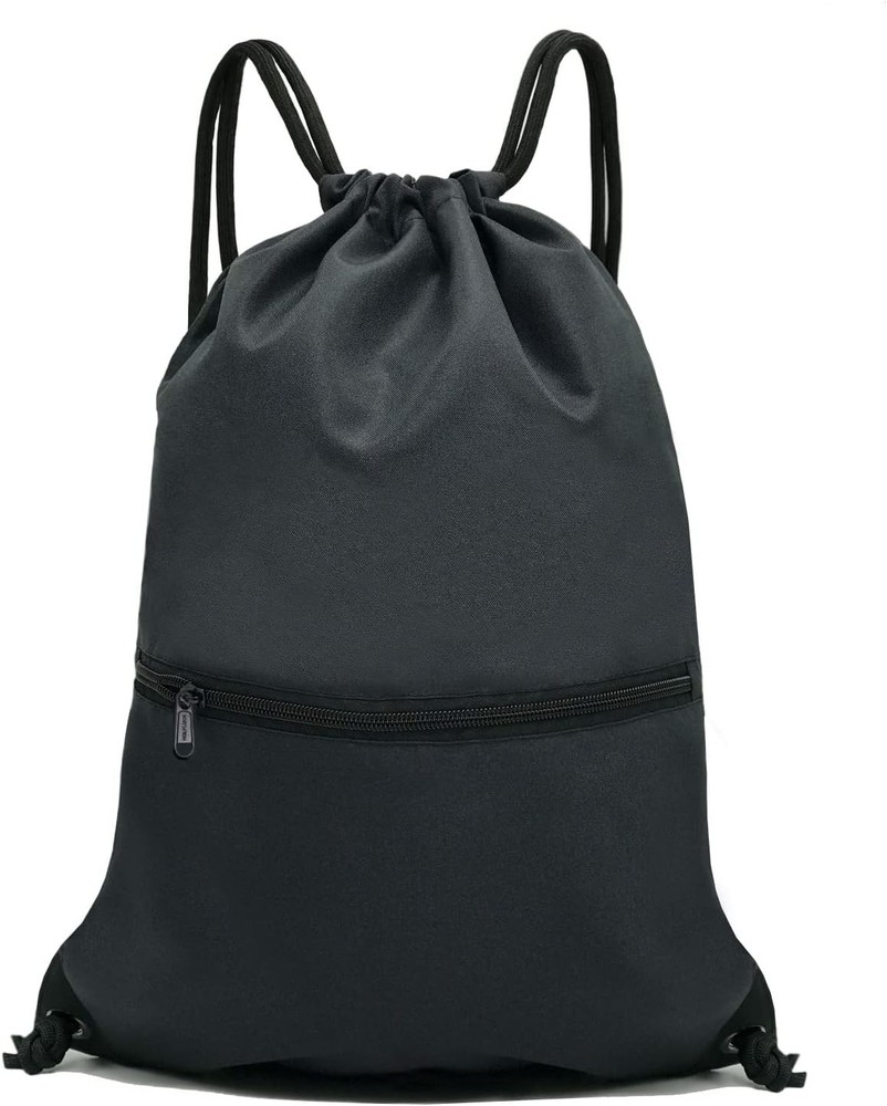 HOLYLUCK Drawstring Backpack Bag Sport Gym Sackpack Ablack