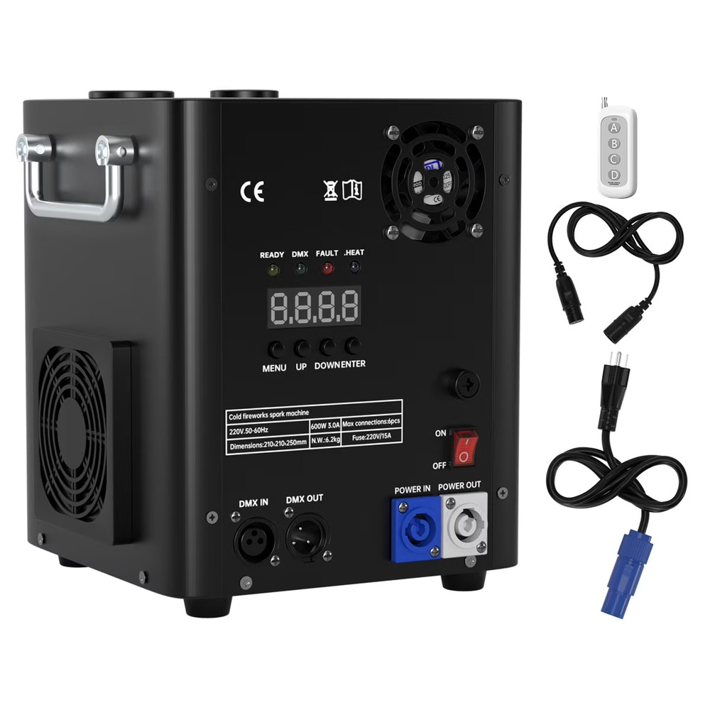 Cold Spark Machine 700W – Adjustable 5–13ft Spark Height, DMX Control System