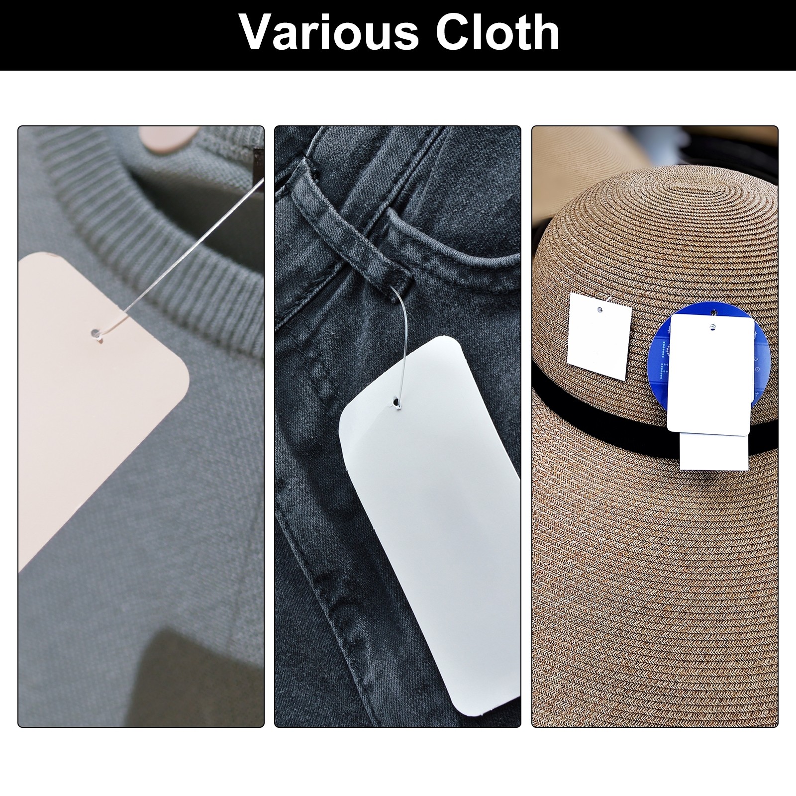 5000Pcs Standard Tagging Gun Fasteners 0.4" Transparent Garment Tags