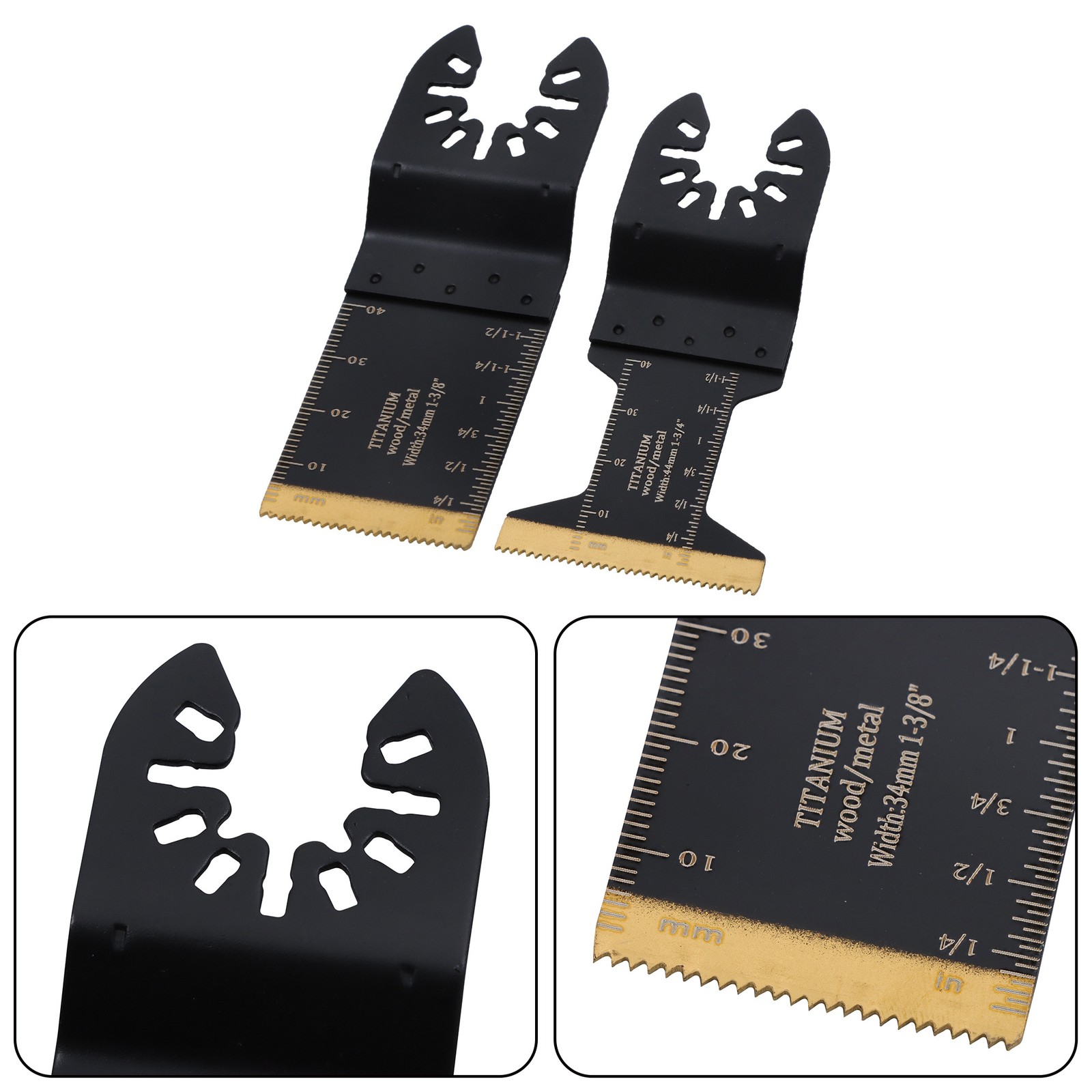 30Pcs Oscillating Tool Blades Titanium Multi Tool Blades for Metal Wood Plastic