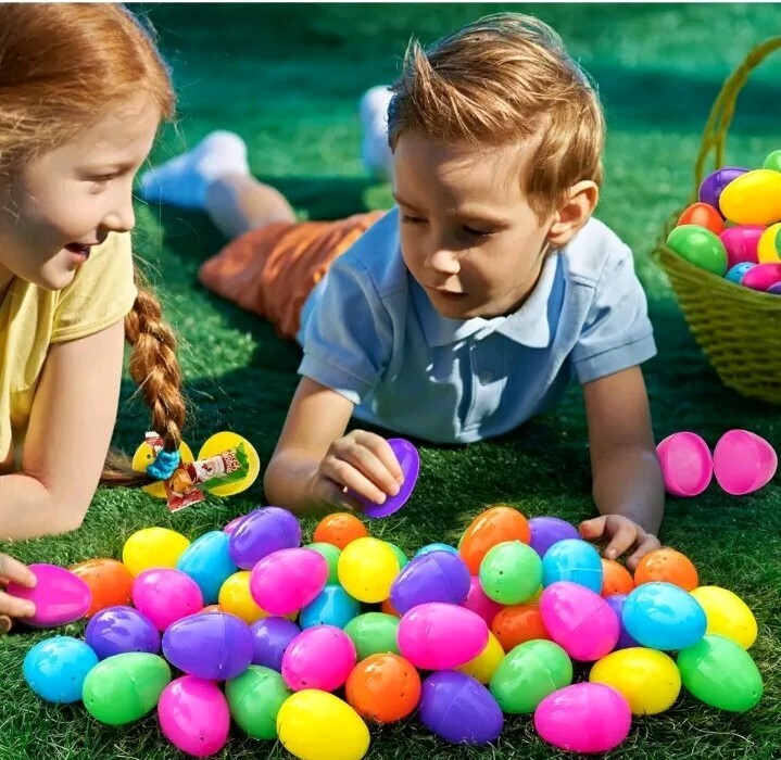 YEAHBEER 500 Easter Eggs, 2.36“ Assorted Bright Colors Plastic 500 Pcs