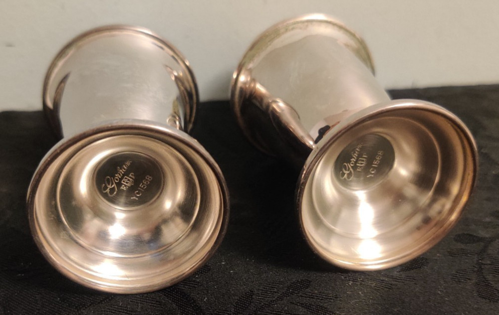 Gorham Silverplate 4.5 Salt Pepper Shakers-NEW Jewelry Store Inventory Buy Out