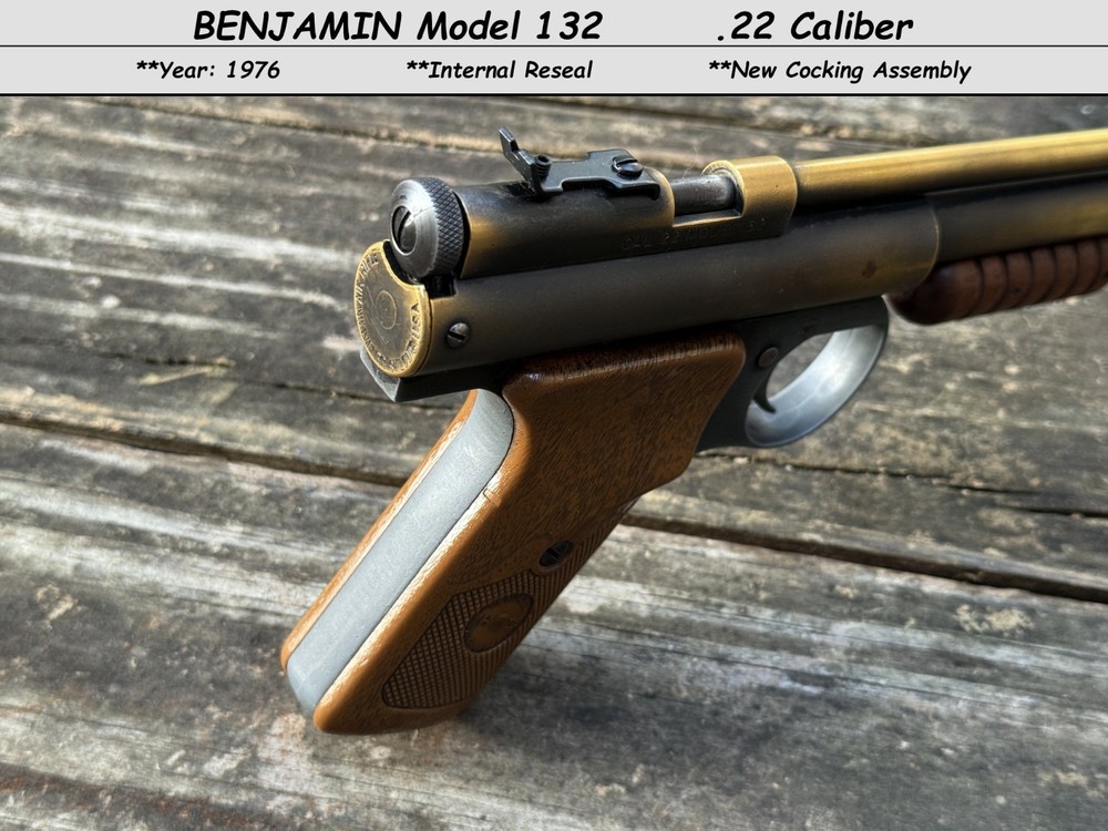 BENJAMIN 132 _ 22 Caliber _ Multipump Pistol _ 1976 Vintage