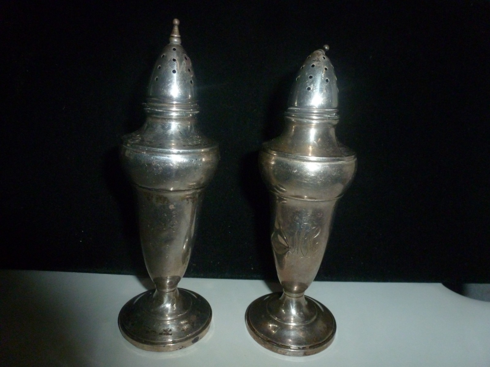 M Fred Hirsch MFH Weighted Sterling Salt and Pepper Set 95 Grams