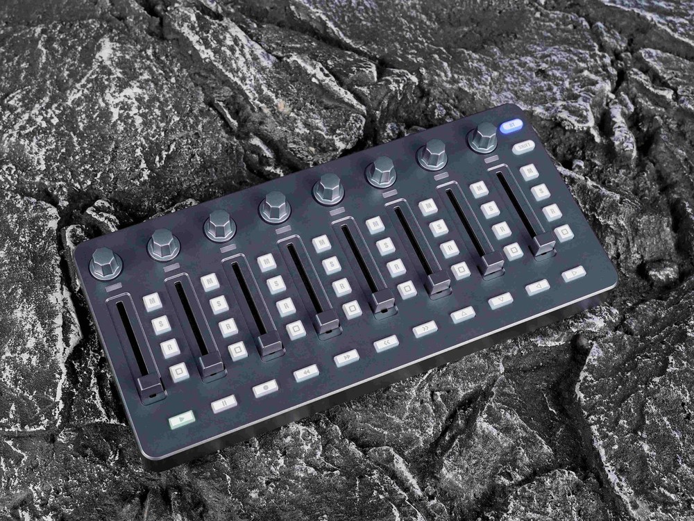 SMC MIXER Gray Wireless DAW Controller 8 Knobs 8 Faders Bluetooth USB Suitable f