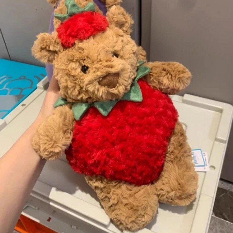 NWT Jellycat Bartholomew Bear Strawberry Doll Toy Soft Cuddly Toy With dust bag