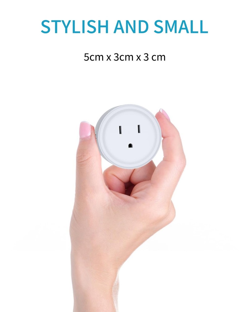2 Pack Smart Mini Plug WiFi Outlet with Timer and Remote Control