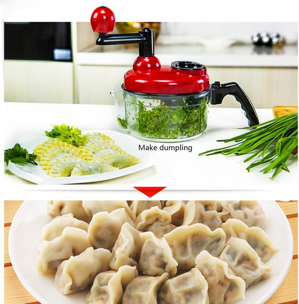 Food Chopper Hand Crank Food Processor Chopper Vegetable Quick Chopper