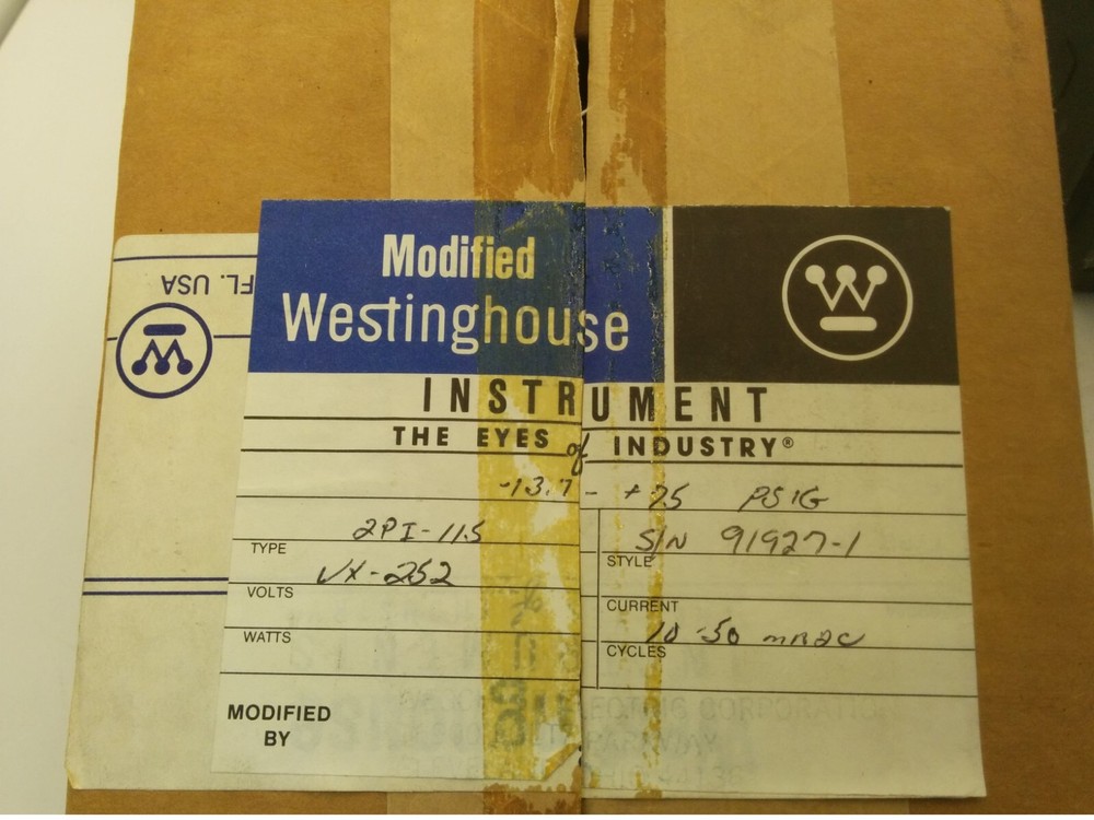 WESTINGHOUSE VX-252 PANEL METER, -13.7 TO +75